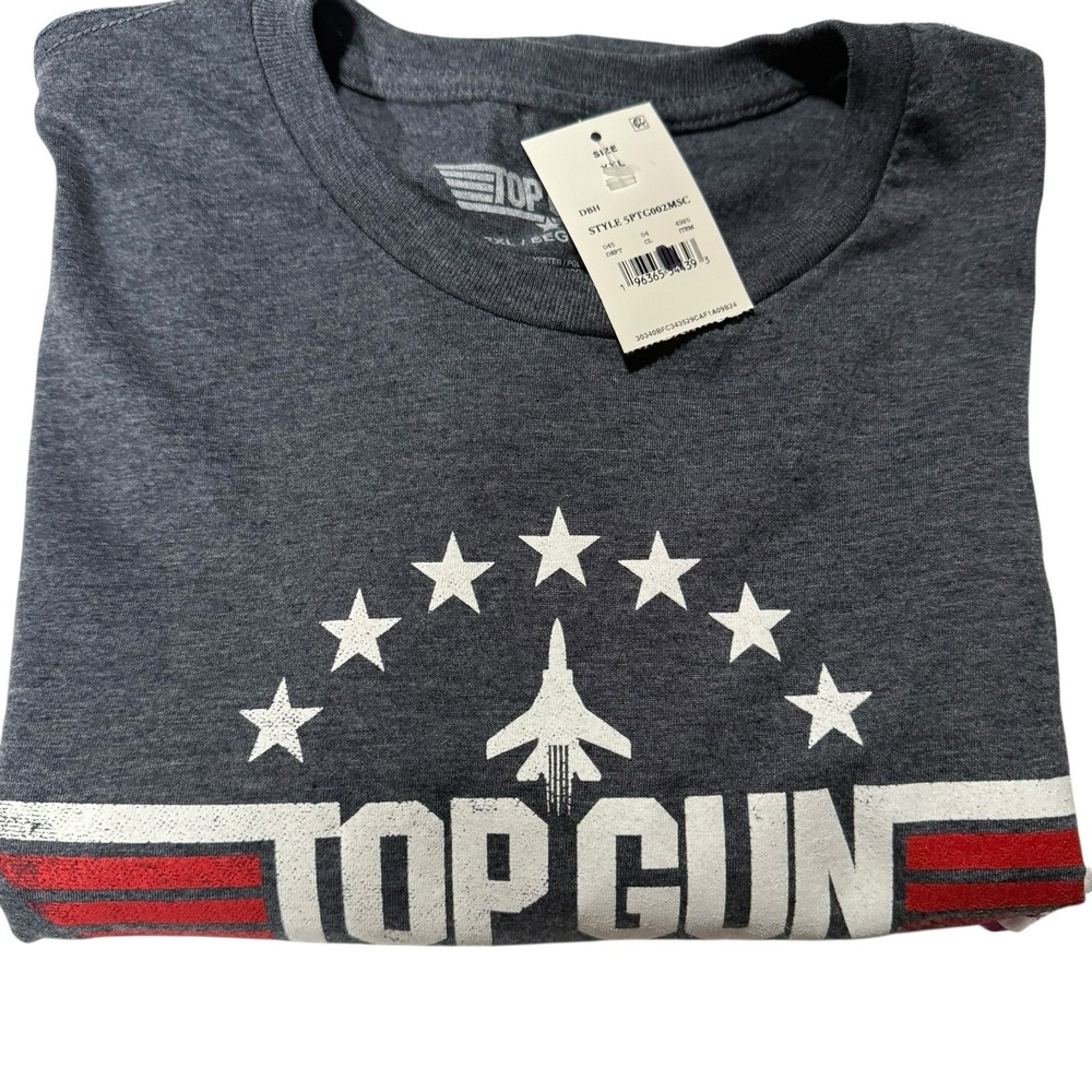Top Gun Graphic T-Shirt‎ XXL Gray NWT Paramount Movie Logo Tee